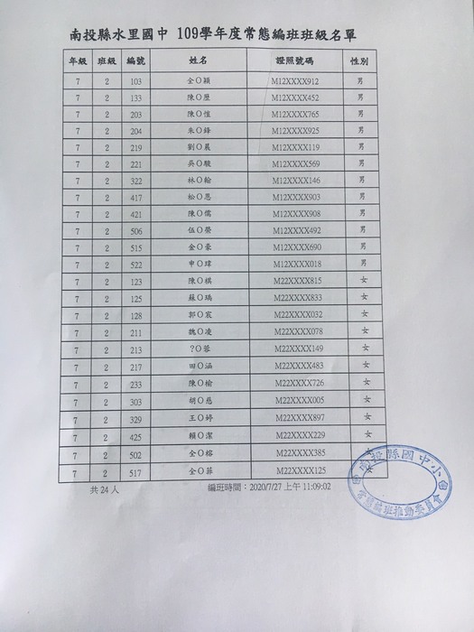 七年二班