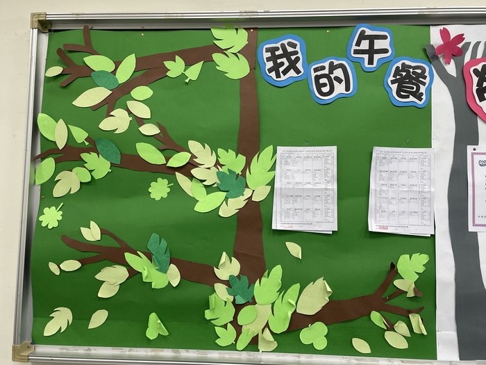 111學年度配合營養午餐宣導各班教室佈置